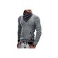 MAKI men knit sweater knit sweater jacket Hoodie Hoody ML XL (Textiles)