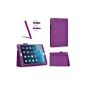Hostey ® PU Leather Case for the new iPad Air (iPhone 5, 5th generation available from 1 November 2013), fully compatible with the sleep function, screen protector + stylus pen included (Purple / Purple)