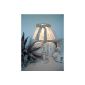 romantic table lamp table lamp Wood 34 cm - creme - Cottage Shabby Chic Franske