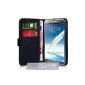 Samsung Galaxy Note 2 Case PU Leather Wallet Case (Accessories)