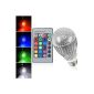 E27 9W RGB LED Bulb Colorful 16 Color Changing Lamp Light with IR remote control