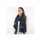 Elegant shawl for women (model Big Star) of the brand Kurt Kölln.  The cloth / pashmina for ladies in nice colors (red blue gray beige black) with star.  Great scarf / Stolen.  The perfect accessory (Textiles)