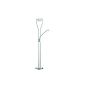 Reality Lighting LED floor lamp in satin nickel, the top 18 W dimmable and 180 degree swivel, arm 4 W switchable, height 180 cm R42412107 (household goods)