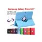 King Cameleon BLUE Samsung Galaxy Note 8.0 to 8 '' N5100 / N5110 - Cover Cover Multi Angle ROTARY 360 - Many colors available - Shell Case PU LEATHER, 360 ° rotation, Stand (Electronics)