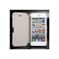 AVANTO Wallet Slim Case for Apple iPhone 5 5S White (Electronics)