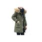 Richmondcup - Women Coat Parka Faux Fur thicken Tiede Collet Hoodie Jacket Trench (Clothing)