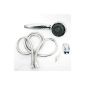 8 in 1 shower head shower head shower head chromed tube with 1.50 meters (household goods)