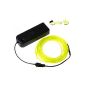 niceeshop (TM) Fluorescent Lamp Electroluminescent Wire (EL Wire) with Battery Pack Controller (Yellow, 3M)