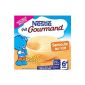 Nestlé Baby P'tit Gourmand Semolina Milk Milking from 6 months 4 x 100 g - Set of 6 (24 cups) (Grocery)