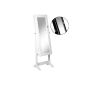 Jewelry Armoire up - White - with mirror - 139.5 x 40.9 x 36.5 cm - wood and velvet - key lock - VARIOUS COLORS (Kitchen)