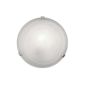 Brilliant Mauritius wall and ceiling lamp, 1x E27 max.  53 W, metal / glass, white 90103/05 (household goods)