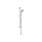 GROHE Tempesta New 100 Brausestangenset with hand shower (100 mm), sliding rail (600 mm) and shower hose (1750 mm), 2 spray patterns 27,598,000 (tool)