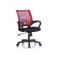 Yahee365 360 ° rotatable office chair with net cover executive chair swivel chair desk chair many color and style NEW ☆ (A, red)