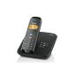Gigaset AS285 DECT cordless telephone with voicemail, black (Electronics)