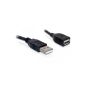 DELOCK Kabel USB 2.0 extension A / A 15cm S / B (Personal Computers)