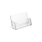 Business card holder / card stand in landscape mode transparent (Office supplies & stationery)