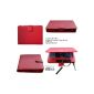 Red Case for Trekstor 3.0 - perfect carrying case - leather case (synthetic) for Trekstor eBook Reader 3.0 - Red (Electronics)
