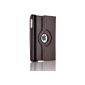 JAMMYLIZARD | Leather Case Smart Case rotating 360 degrees to the brand new Mini iPad 3, iPad Mini 2 (with Retina display) and iPad Mini (first generation), compatible with the on / standby screen protection included (BROWN) (Devices electronic)