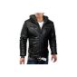 Men's Leather Jacket Dope Dragon bikers lined ID1139 leather (textiles)