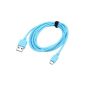 EZOPower Micro USB Charger Data Sync Cable - 3 meters / Blue (Wireless Phone Accessory)
