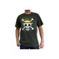 One Piece T-shirt: Skull with Map (Olive) size XXL (Misc.)