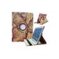 DodoBay® Retro World Map 360 ° Rotating Stand Case Multi-angle Support PU Leather Case Cover Smart Cover Case for Samsung Galaxy Tab 10.1 4 