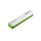 EasyAcc® U-bright 3000mAh External Battery Size Red Lip with 2.1A output and LED lamp 0.5W Emergency Charger for iPhone (Apple adapter not included);  Samsung Google, HTC Bluetooth headsets or Android Smartphone / Windows (White and Green) (Wireless Phone Accessory)