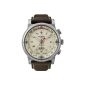 Timex - T2N725D7 - Intelligent Quartz Watch - Men - Analogue Quartz - White Dial - Brown Leather Strap (Watch)