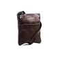 BACCINI MATTEO messenger bag - shoulder bag suitable for 11, iPad - brown vintage bag genuine leather (30 x 32 x 2 cm) (Luggage)