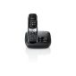 Gigaset C620A DECT cordless phone with answering machine, baby monitor function, black (Electronics)