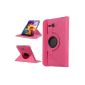 Dealgadgets Leather Case with stand and screen out for Samsung Galaxy Tab 3 Lite T110 T111 Hot Pink