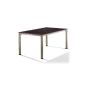 Winners 1780-60 Exclusiv table with Puroplan plate 165 x 95 cm, aluminum frame champagne, slate tabletop decor Mocca (garden products)