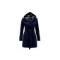 Envy Boutique - Women Coat Buttoned Hood Military Polar Belt Plus Size (Clothing)
