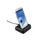 mumbi USB Dock Samsung Galaxy S3 Docking Station / Galaxy S III Charging Station + USB Data Cable (Wireless Phone Accessory)