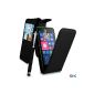 Nokia Lumia 530 Black Premium Leather Flip Top Pouch Protector Wallet Case + Touch Pen + Big Screen & Cloth BY SHUKAN® (Black) (Electronics)