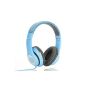 AUSDOM®F01 stereo headphones with a built-in type microphone on ear headset, 3.5mm plug headset universality for PC, iPhone 5s / 6/6 plus, Android phones, MP3 / MP4, tablets and etc Black / Blue / Green (Blue) ( Electronics)