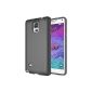 Diztronic Full mat Flexible TPU Case for Samsung Galaxy Note 4 - (Charcoal Gray) (Accessories)