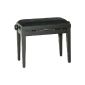 Steinbach piano bench in black matt with Dual Cross scissor mechanism very stable