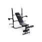 Foldable weight bench - with 4 positions backrest adjustment - Steel - Padded - with support for dumbbell (Sport)