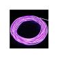 Timetop 3M Flexible Neon Light EL Wire Rope Tube with great decoration for the car controller, Party, christmas trees, Clubs variety of colors (violet)