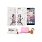 Traitonline 1 # 5in1 rhinestone butterfly PU leather wallet case cover protective case for iPhone 6 4.7 
