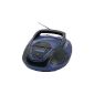 Clatronic SR 827 Stereo radio (CD / MP3 player, 60 watts) Blue (Electronics)
