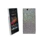 Sony Xperia Z L36h C6603 Cover Glitter Bling Cases in :: White / Silver :: (Hard Back) Hard Case Hard Cover (Electronics)