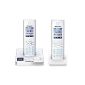 Panasonic KX-TG8562GW cordless phone with voice mail and caller ID (4.6 cm (1.8 inch) display) White (Electronics)