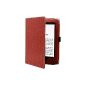 Ganvol Amazon Kindle 6 '' Leather Folio (October 2014 7.Gen model) Leather Case Cover Skin Case (Black) (Electronics)