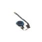 Original iPhone 5s Home button Home Button Flex Cable incl Black incl. Metal Bracket Rubber Gasket and 2 x screws (Electronics)