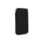 Black leatherette phone pocket smartphone for LG Optimus P700 P720 E975 and L9 (Electronics)