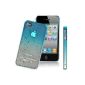 SHOP4PHONE® - Case Pouch Cover raindrop Case for iPhone 4 / 4s + 1 Sky Blue Shield Offers (Electronics)