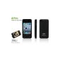 MFI Apple iPhone 4 / 4s Hard Cover Power Pack for iPhone 4 & 4S in black with 1800mAh battery