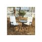 HomeStore Global Garden furniture 1 table and 2 folding chairs Bistro - very comfortable and functional, White
